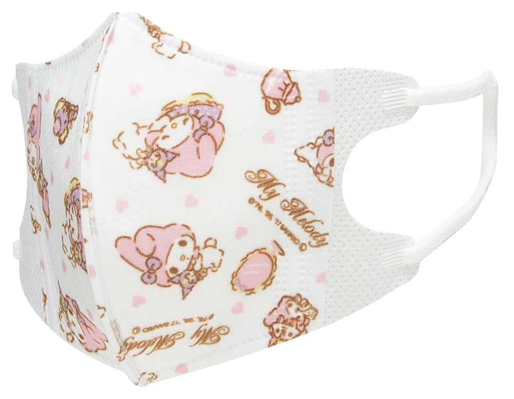 Skater My Melody 3-Ply Non-Woven 3D Mask for 2-3 Years Extra Large 25 Pieces- Japan Figure Store - #1 Bring To You The Best Japanese Goods
