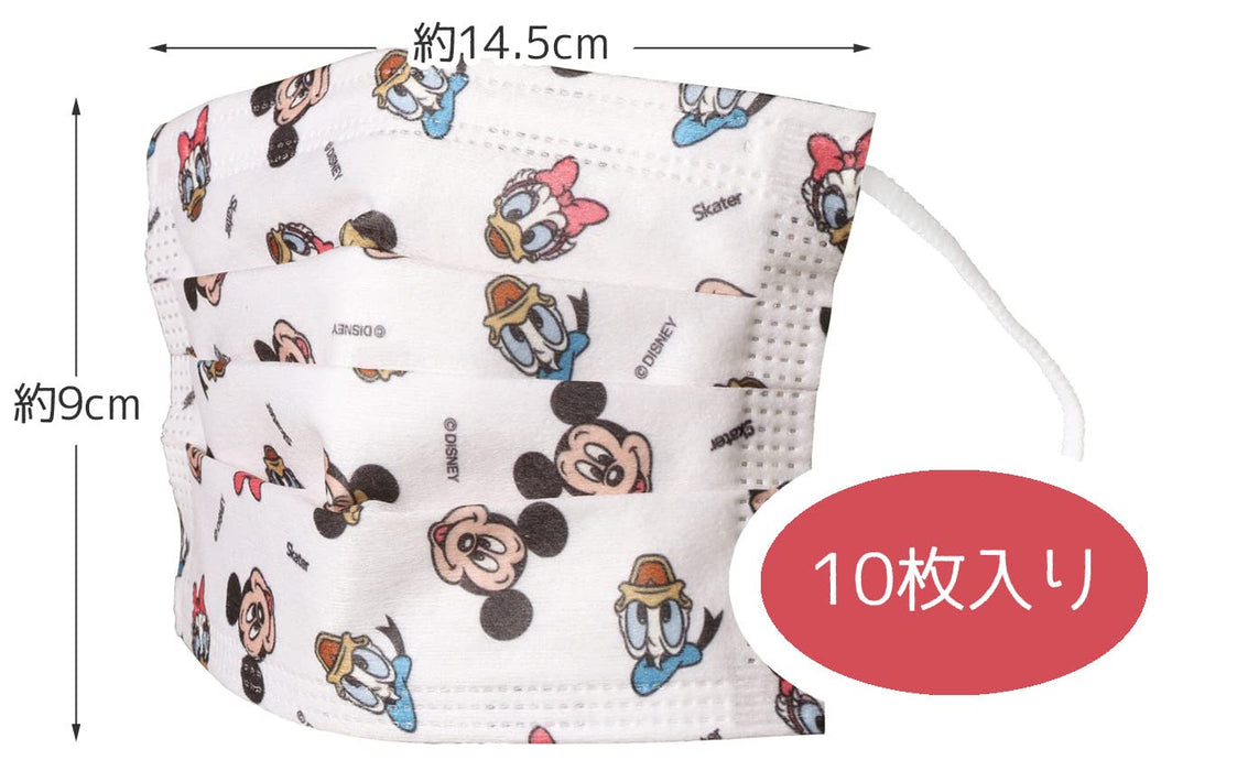 Skater Disney Mickey & Friends Kids Mask Three-Ply 10 Pieces MSKP3-A- Japan Figure Store - #1 Bring To You The Best Japanese Goods