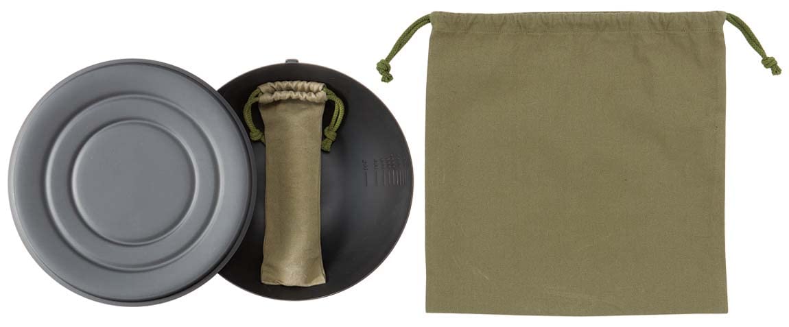 Skater 23cm Outdoor Wok with Detachable Handle Lid Storage Bag for Camping Ircn1-A- Japan Figure Store - #1 Bring To You The Best Japanese Goods
