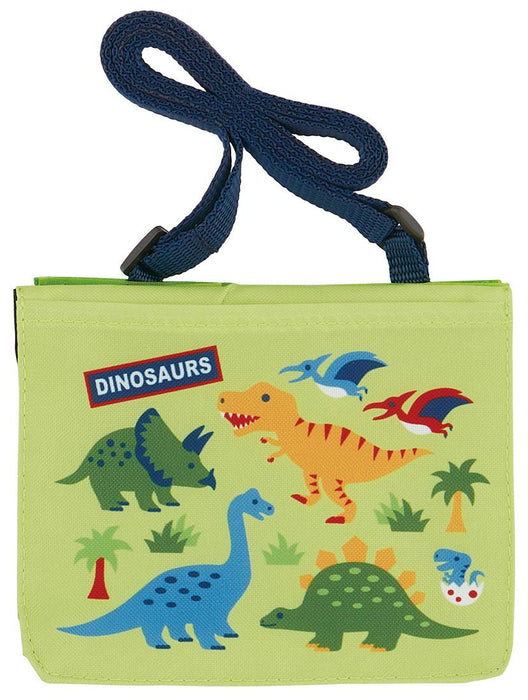 Skater Dinosaur 2Way Outing Pocket Pouch with Shoulder Strap - 11cm X 14cm X 3cm- Japan Figure Store - #1 Bring To You The Best Japanese Goods