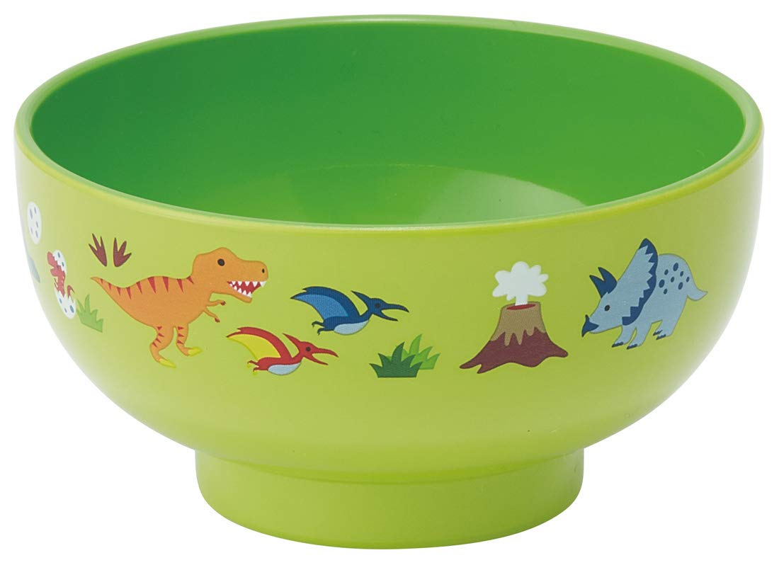 Skater Dinosaur Painted Soup Bowl N6 - Kids Friendly Mealtime Accessory- Japan Figure Store - #1 Bring To You The Best Japanese Goods