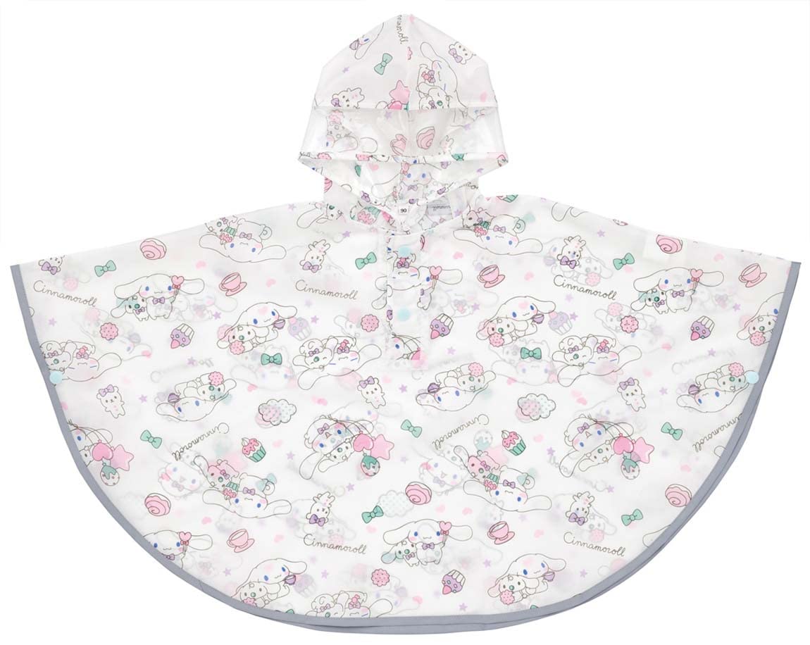 Skater Cinnamoroll Kids Rain Poncho 80-100cm Sanrio Milk & Co Edition- Japan Figure Store - #1 Bring To You The Best Japanese Goods