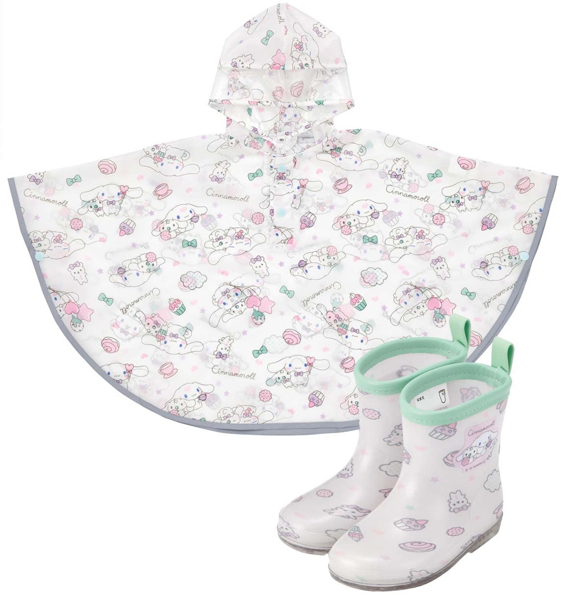 Skater Cinnamoroll Kids Rain Poncho 80-100cm Sanrio Milk & Co Edition- Japan Figure Store - #1 Bring To You The Best Japanese Goods