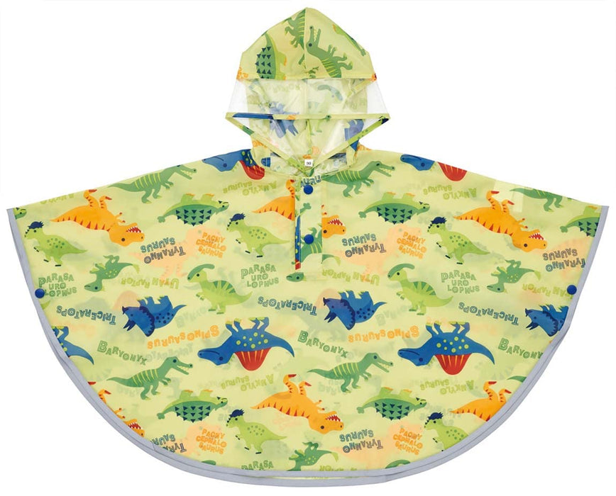 Skater Dinosaur Picture Rain Poncho for Kids Suitable for 80-100cm Height- Japan Figure Store - #1 Bring To You The Best Japanese Goods