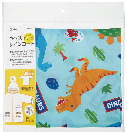Skater Dinosaur Boys Raincoat for Kids Suitable for Height 110-125cm - Raco1- Japan Figure Store - #1 Bring To You The Best Japanese Goods