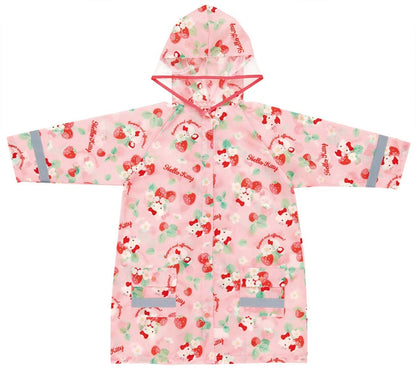 Skater Hello Kitty Kids Raincoat Flower Language Suitable for Height 110-125cm Raco1N-A- Japan Figure Store - #1 Bring To You The Best Japanese Goods
