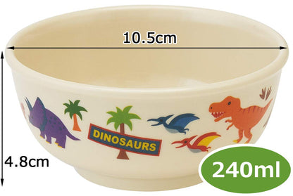 Skater Dinosaur 240ml Melamine Rice Bowl - M320-A Model- Japan Figure Store - #1 Bring To You The Best Japanese Goods