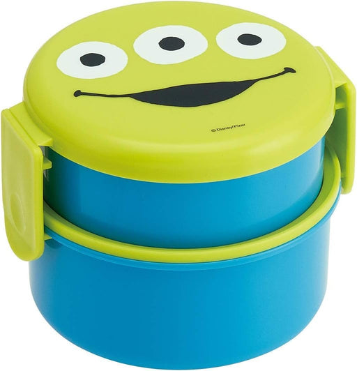 Skater Disney Alien Face 500ml Round Bento Lunch Box with Fork Made in Japan- Japan Figure Store - #1 Bring To You The Best Japanese Goods