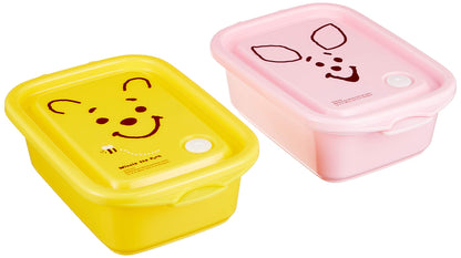 Skater 500Ml Sealable Container 2-Pack Winnie The Pooh Face Disney Japan- Japan Figure Store - #1 Bring To You The Best Japanese Goods