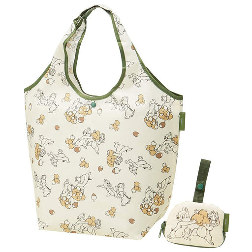 Skater Chip & Dale Eco Shopping Bag with Pouch 420x320x180mm - KBS42P- Japan Figure Store - #1 Bring To You The Best Japanese Goods