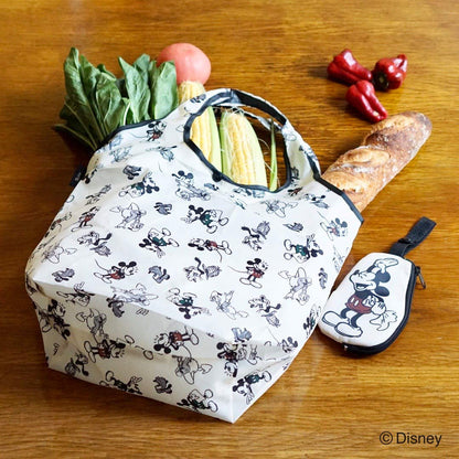 Skater Mickey Mouse Eco Friendly Shopping Bag with Pouch 420x320x180mm- Japan Figure Store - #1 Bring To You The Best Japanese Goods