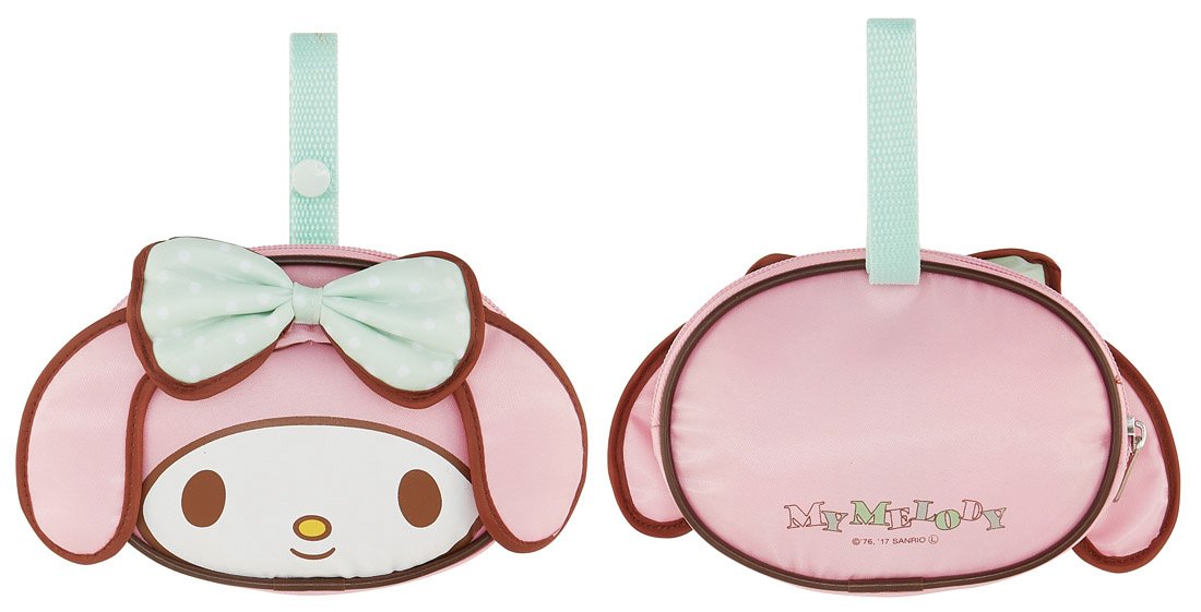 Skater My Melody Sanrio Eco Shopping Bag with Pouch 420x320x180mm - KBS42P- Japan Figure Store - #1 Bring To You The Best Japanese Goods