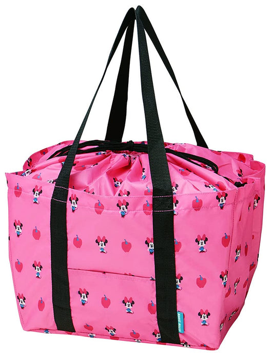 Skater Minnie Mouse Eco Shopping Basket Bag with Drawstring 33x25x27cm - KBR44- Japan Figure Store - #1 Bring To You The Best Japanese Goods