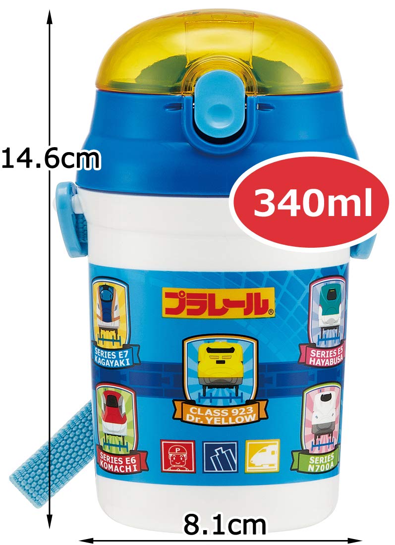 Skater Push Open Type Sst3H Silicone Straw Bottle Plarail 17- Japan Figure Store - #1 Bring To You The Best Japanese Goods