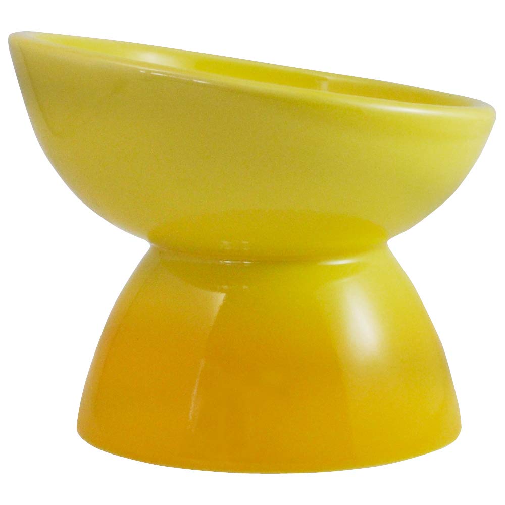 Skater Yellow Ceramic Small Dog Food Bowl with Pet Feeder Mat - Chob2- Japan Figure Store - #1 Bring To You The Best Japanese Goods