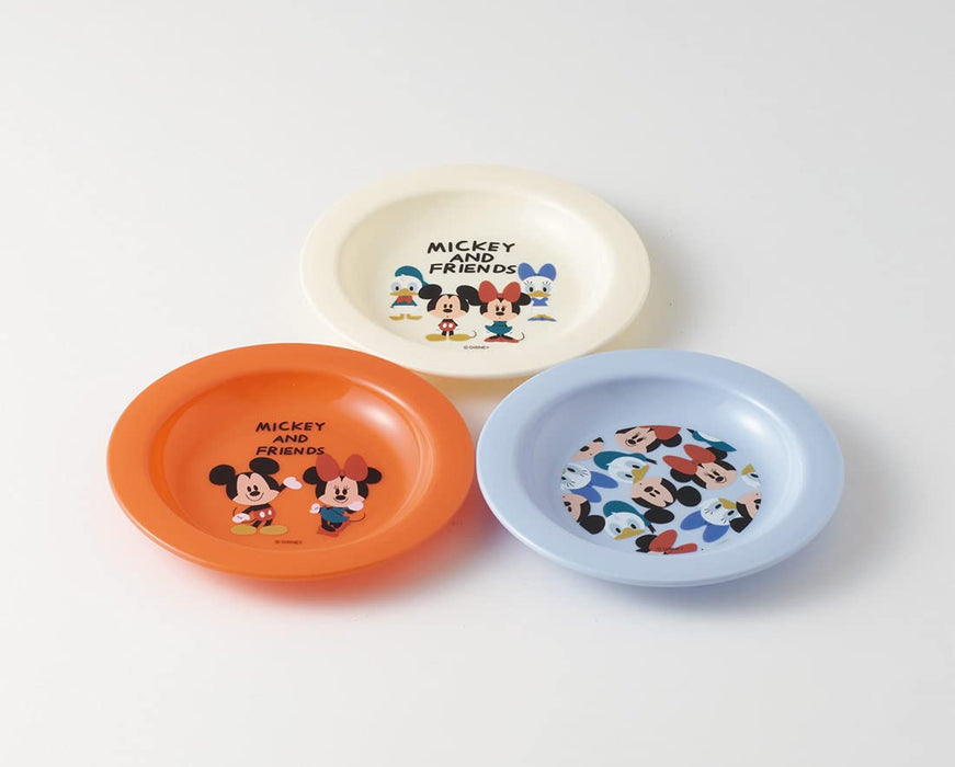 Skater Disney Mickey Mouse 15cm Small Plastic Plates Set of 3 Made in Japan- Japan Figure Store - #1 Bring To You The Best Japanese Goods