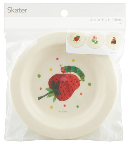 Skater Very Hungry Caterpillar 15cm Small Plastic Plates Set of 3 Made in Japan PA-4- Japan Figure Store - #1 Bring To You The Best Japanese Goods