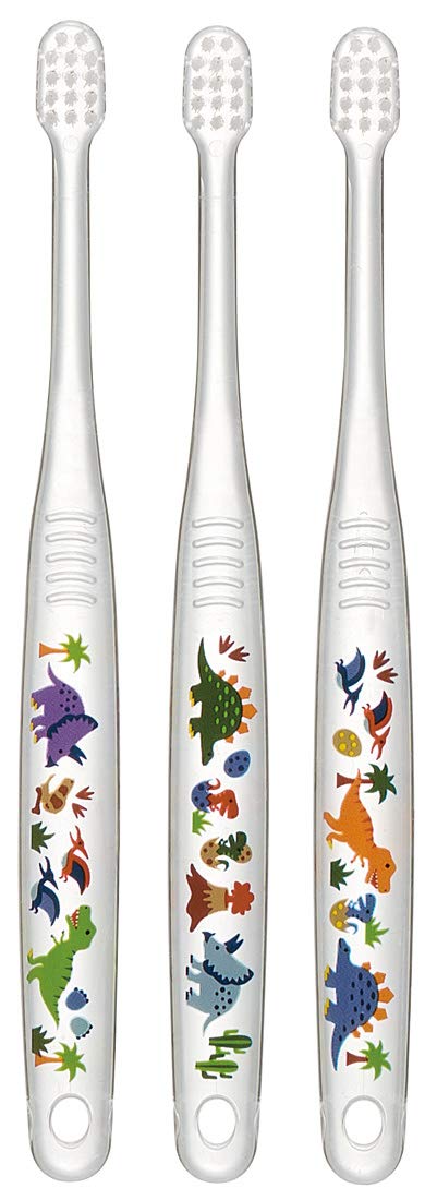 Skater Dinosaur Soft Toothbrush Set for Infants 0-3 Years Old 3 Pieces- Japan Figure Store - #1 Bring To You The Best Japanese Goods