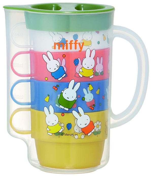 Skater Miffy 21 Stacking Cups Set of 4 with Case and Water Bottle Made in Japan KS32-A- Japan Figure Store - #1 Bring To You The Best Japanese Goods