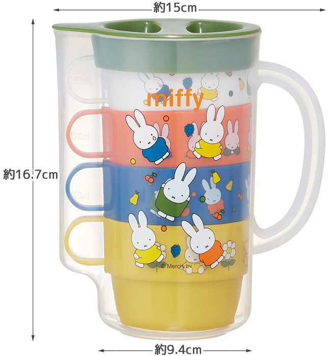 Skater Miffy 21 Stacking Cups Set of 4 with Case and Water Bottle Made in Japan KS32-A- Japan Figure Store - #1 Bring To You The Best Japanese Goods