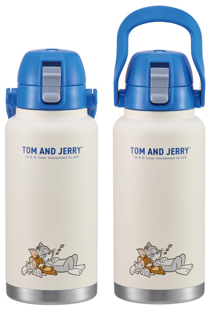 Skater 1000ml Stainless Steel Water Bottle with Handle Tom and Jerry Design