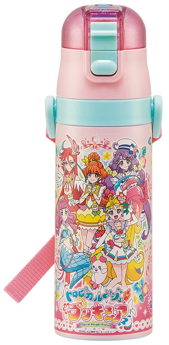 Skater Tropical Precure 470ml Stainless Steel Kids Water Bottle for Girls Sdc4-A- Japan Figure Store - #1 Bring To You The Best Japanese Goods