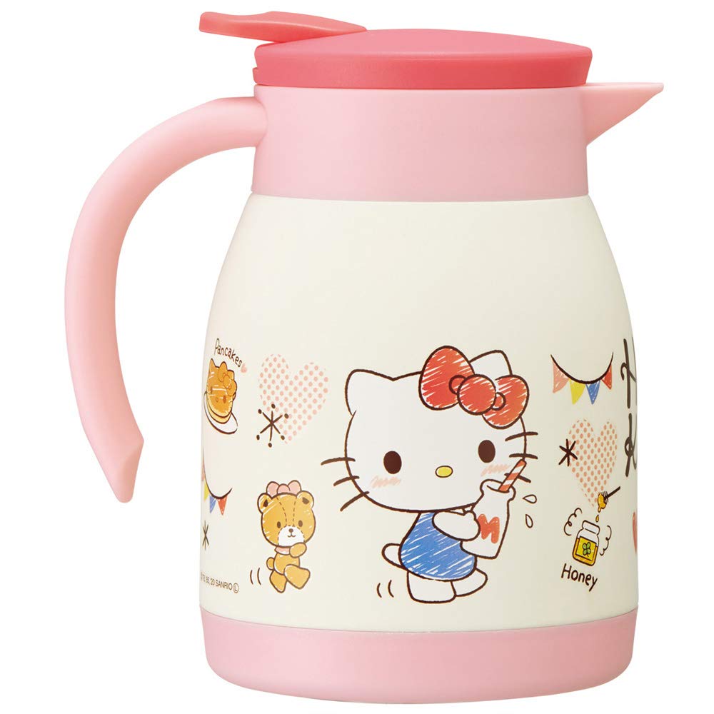 Skater 600ml Stainless Steel Vacuum Double-Walled Pot - Kitty Snack Time Pattern- Japan Figure Store - #1 Bring To You The Best Japanese Goods
