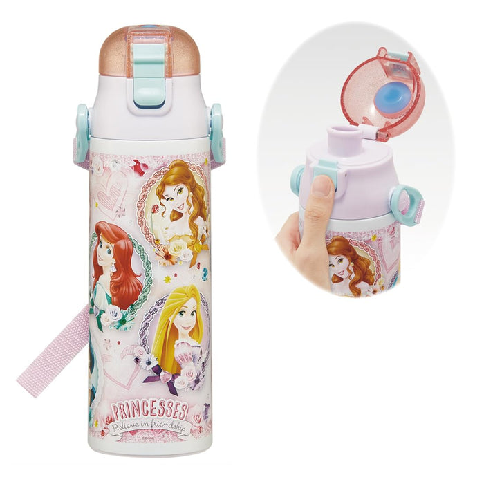 Skater Disney Princess 24 Lightweight Stainless Steel Kids Water Bottle 580ml SDC6N-A- Japan Figure Store - #1 Bring To You The Best Japanese Goods