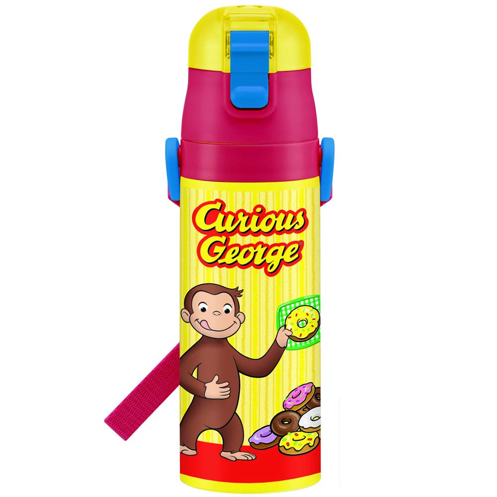 Skater Curious George 470ml Stainless Steel Kids Water Bottle for Boys Direct Drinking SDC4-A- Japan Figure Store - #1 Bring To You The Best Japanese Goods