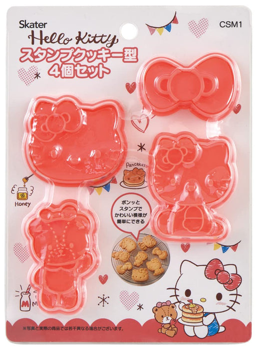 Skater Hello Kitty Snack Time Cookie and Bread Cutter Sanrio Set of 4- Japan Figure Store - #1 Bring To You The Best Japanese Goods