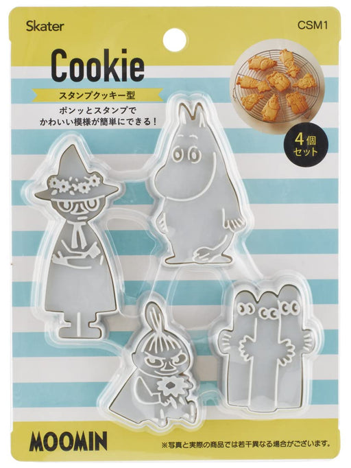 Skater Moomin Bread and Cookie Cutter Stamp Set 4 Pieces CSM1-A- Japan Figure Store - #1 Bring To You The Best Japanese Goods