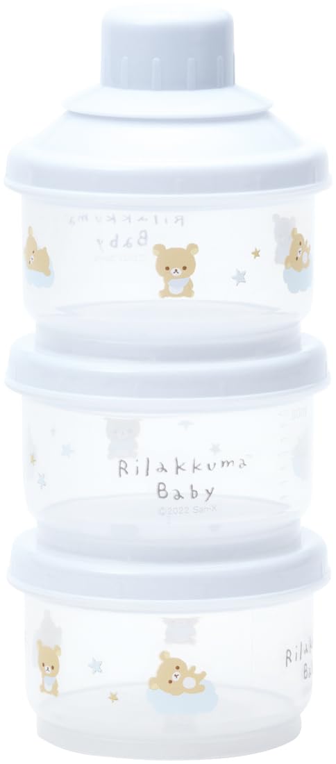 Skater Rilakkuma Baby 100ml Powdered Milk Storage Container Small 3-Piece Set CJN1M-A- Japan Figure Store - #1 Bring To You The Best Japanese Goods