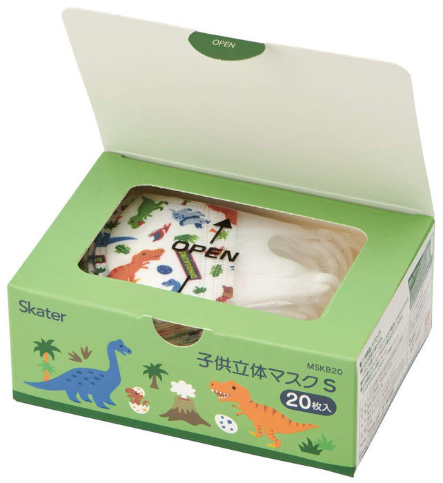 Skater Dinosaur 3D Mask Three-Ply for 2-3 Year Old Children - Box of 20- Japan Figure Store - #1 Bring To You The Best Japanese Goods