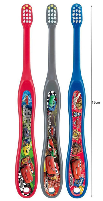 Skater Baby Toothbrush Set for 0-3 Years Normal Bristle Hardness Cars Design 3-Pack- Japan Figure Store - #1 Bring To You The Best Japanese Goods