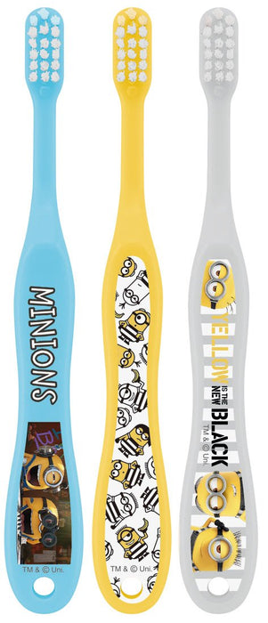 Skater Minion TB4T Baby Toothbrush Set Normal Bristle for 0-3 Years Pack of 3- Japan Figure Store - #1 Bring To You The Best Japanese Goods