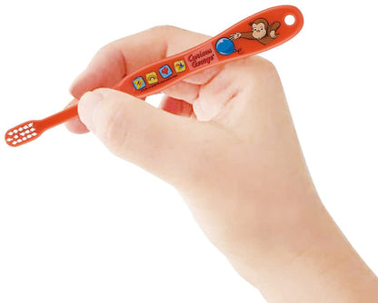 Skater Baby Toothbrush Set Soft 0-3 years 8-Piece Curious George 15cm - TB4SE-A- Japan Figure Store - #1 Bring To You The Best Japanese Goods