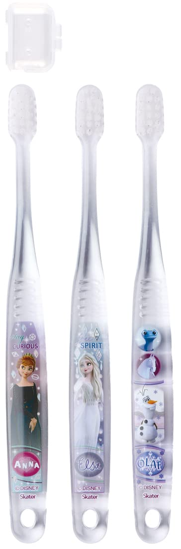 Skater Disney Frozen Soft Clear Toothbrush 3-Pack for Preschoolers Age 3-5- Japan Figure Store - #1 Bring To You The Best Japanese Goods