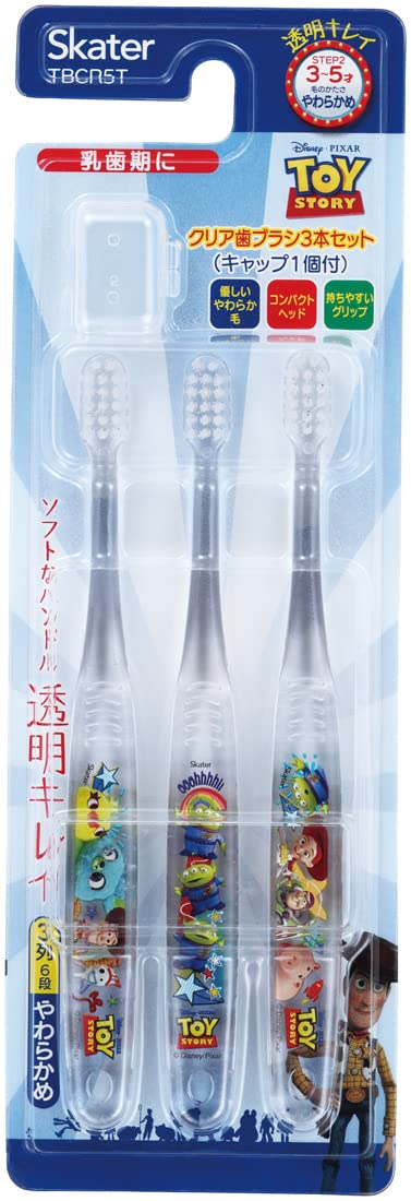 Skater Disney Toy Story Soft Toothbrush Set for Preschoolers (3-5 Years) 3 Pack- Japan Figure Store - #1 Bring To You The Best Japanese Goods