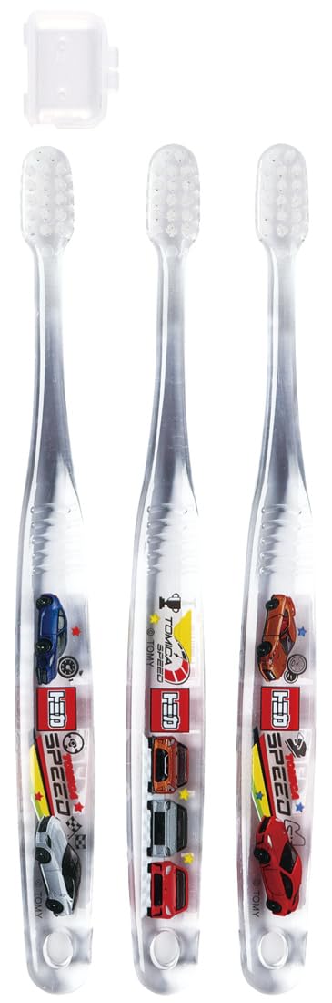 Skater Soft Clear Toothbrush Set for Preschoolers (3-5 Years) 3 Pieces Tomica 23- Japan Figure Store - #1 Bring To You The Best Japanese Goods
