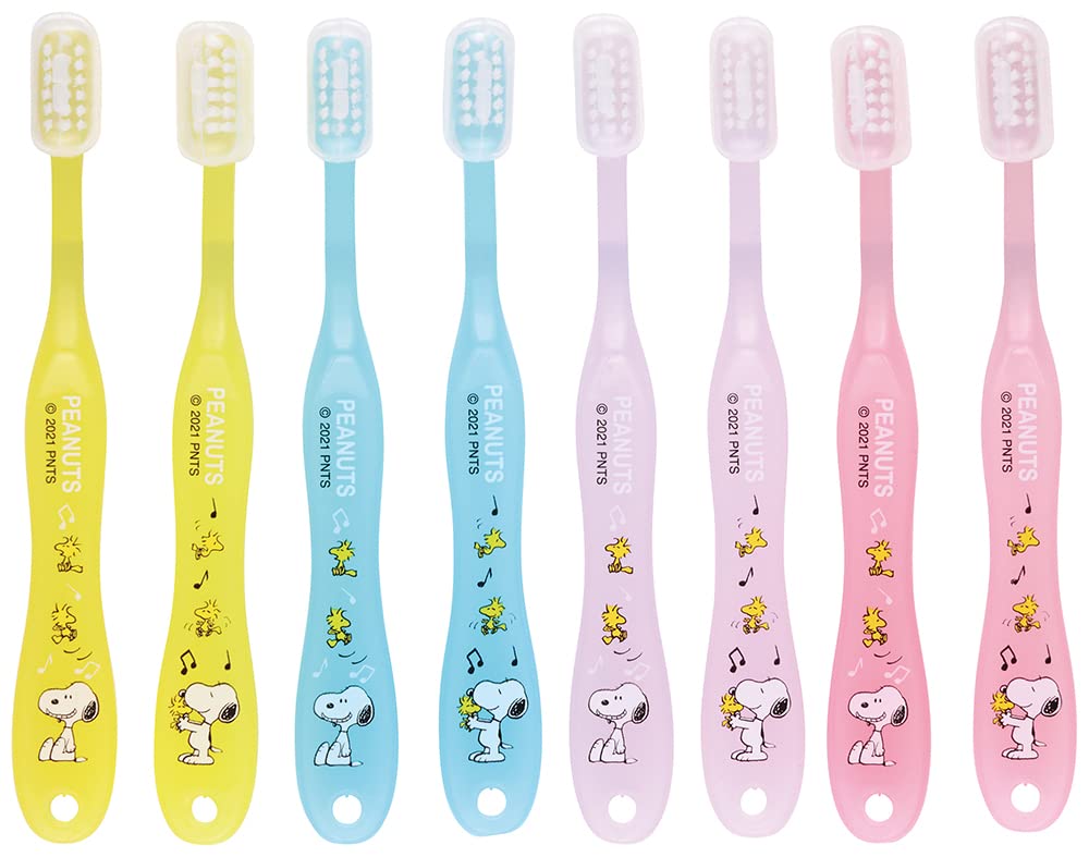 Skater Soft Toothbrush Pack of 8 for Preschoolers Ages 3-5 14cm - Snoopy Model- Japan Figure Store - #1 Bring To You The Best Japanese Goods