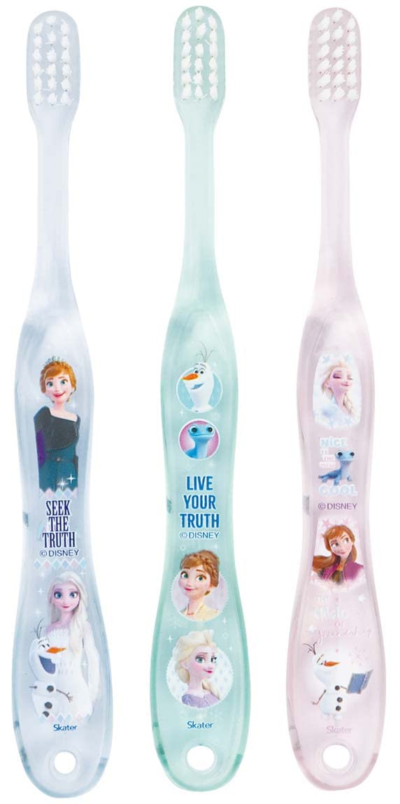 Skater Soft Toothbrush Set for Ages 3-5 Preschoolers Frozen 2 Design 3-pack- Japan Figure Store - #1 Bring To You The Best Japanese Goods