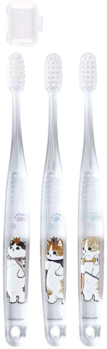 Skater Elementary Kids Toothbrush Set of 3 - Mofusand Tbcr6T-A Series- Japan Figure Store - #1 Bring To You The Best Japanese Goods