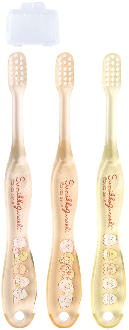 Skater Soft Toothbrush Set of 3 for Preschoolers (Ages 3-5) Sumikko Gurashi Sweets Shop- Japan Figure Store - #1 Bring To You The Best Japanese Goods