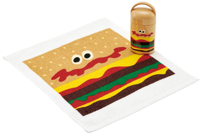 Skater 32x30.5cm Burger Towel Set with Case Compact Skater Towel- Japan Figure Store - #1 Bring To You The Best Japanese Goods