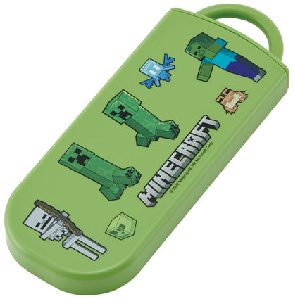 Skater Minecraft Kids Trio Set - Antibacterial Chopsticks Spoon Fork Made In Japan Tacc2Ag-A- Japan Figure Store - #1 Bring To You The Best Japanese Goods