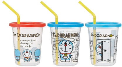 Skater 3-Piece Doraemon Tumbler Set with Straw 320ml Made in Japan Sih3St- Japan Figure Store - #1 Bring To You The Best Japanese Goods