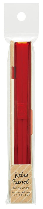Skater Ultra Slim 18cm Chopsticks and Case Set Orange Red Retro French Made in Japan- Japan Figure Store - #1 Bring To You The Best Japanese Goods