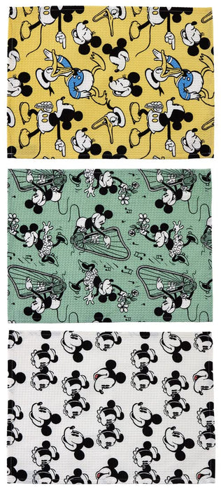 Skater Disney Mickey Mouse Waffle Dough Cloths 31 X 41 cm Pack of 3- Japan Figure Store - #1 Bring To You The Best Japanese Goods