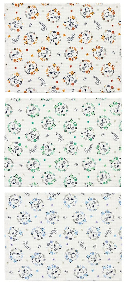 Skater Snoopy Waffle Dough Cloths 3 Sheets 31 X 41 cm - Kfwc3-A- Japan Figure Store - #1 Bring To You The Best Japanese Goods