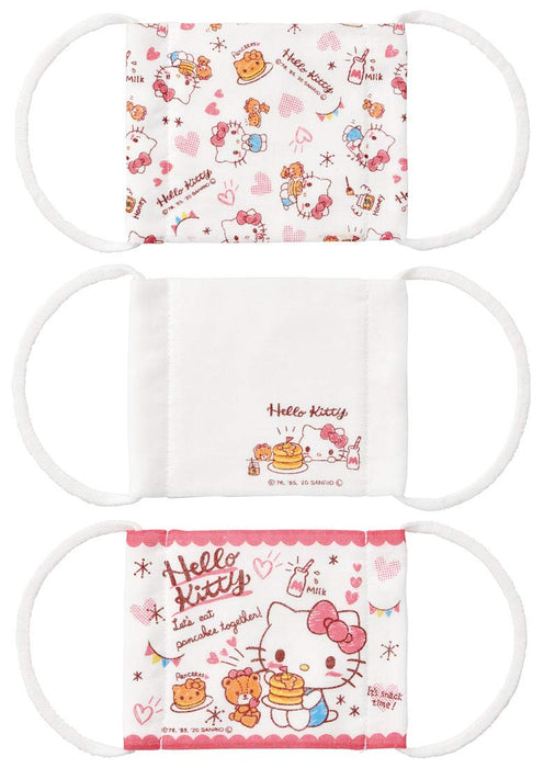 Skater Hello Kitty Snack Time 12-Ply Washable Mask for Kids 3-10 Years Pack of 3 Mskg1- Japan Figure Store - #1 Bring To You The Best Japanese Goods